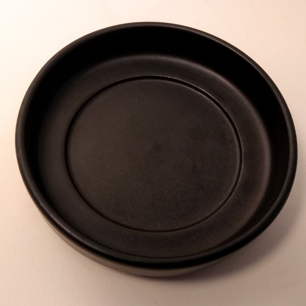 1960s Arabia Planter w Saucer Matte Black - Picture 13 of 13